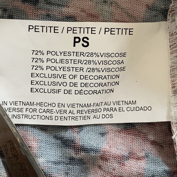 Erika Floral Knit Top Women Petite Small Sparkle Studs At Neckline - Picture 9 of 9